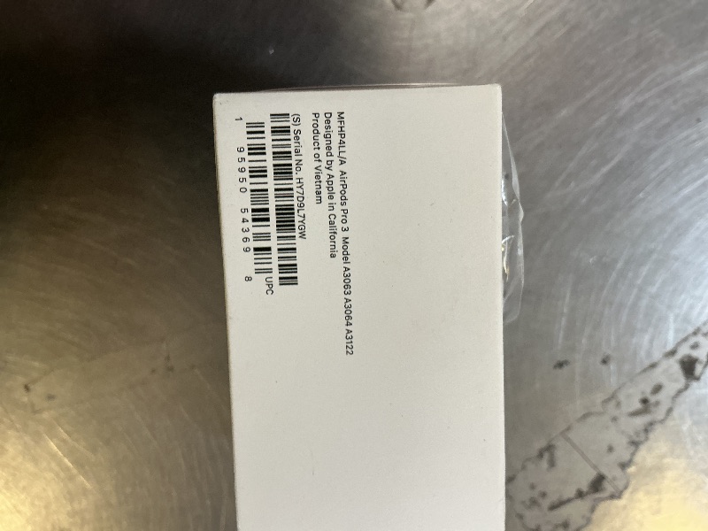 Photo 1 of Apple AirPods Pro 3 Wireless Earbuds, Active Noise Cancellation, Live Translation, Heart Rate Sensing, Hearing Aid Feature, Bluetooth Headphones, Spatial Audio, High-Fidelity Sound, USB-C Charging