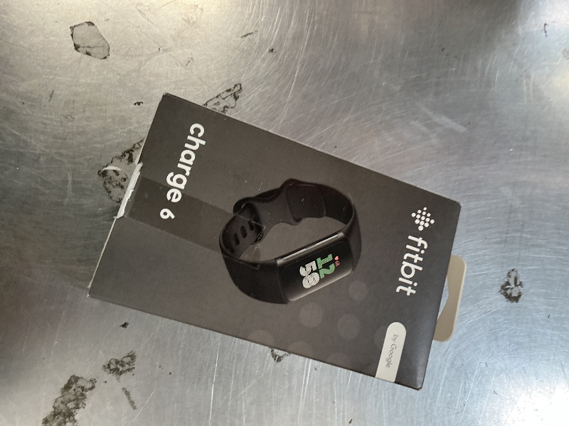 Photo 1 of Fitbit Charge 6 Fitness Tracker with Google Apps - Heart Rate on Exercise Equipment - 3-Month Google Health Premium Membership Included - Health Tools - Obsidian/Black - Small&Large Bands Included