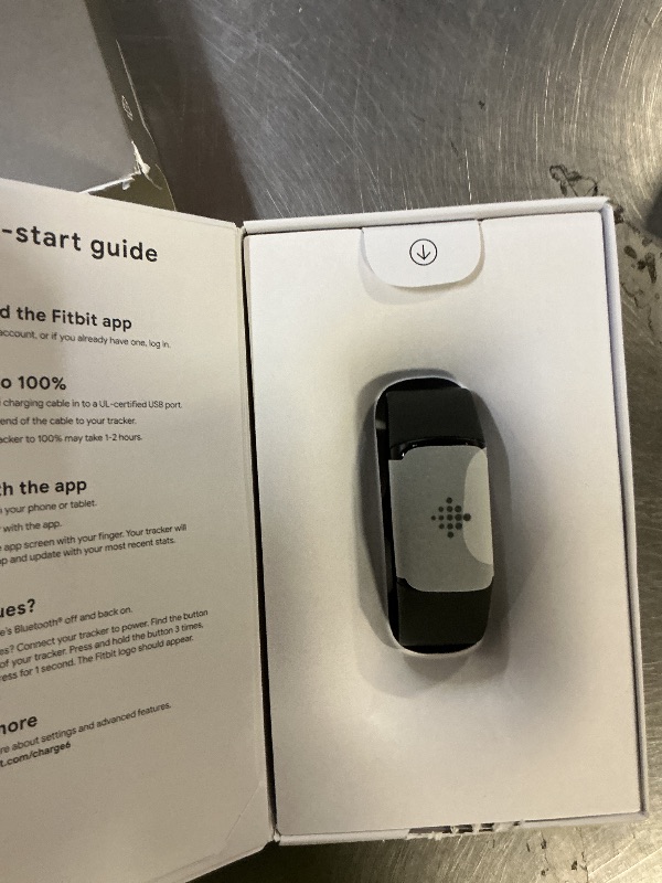 Photo 1 of Fitbit Charge 6 Fitness Tracker with Google Apps - Heart Rate on Exercise Equipment - 3-Month Google Health Premium Membership Included - Health Tools - Obsidian/Black - Small&Large Bands Included