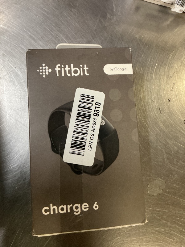 Photo 1 of Fitbit Charge 6 Fitness Tracker with Google Apps - Heart Rate on Exercise Equipment - 3-Month Google Health Premium Membership Included - Health Tools - Obsidian/Black - Small&Large Bands Included