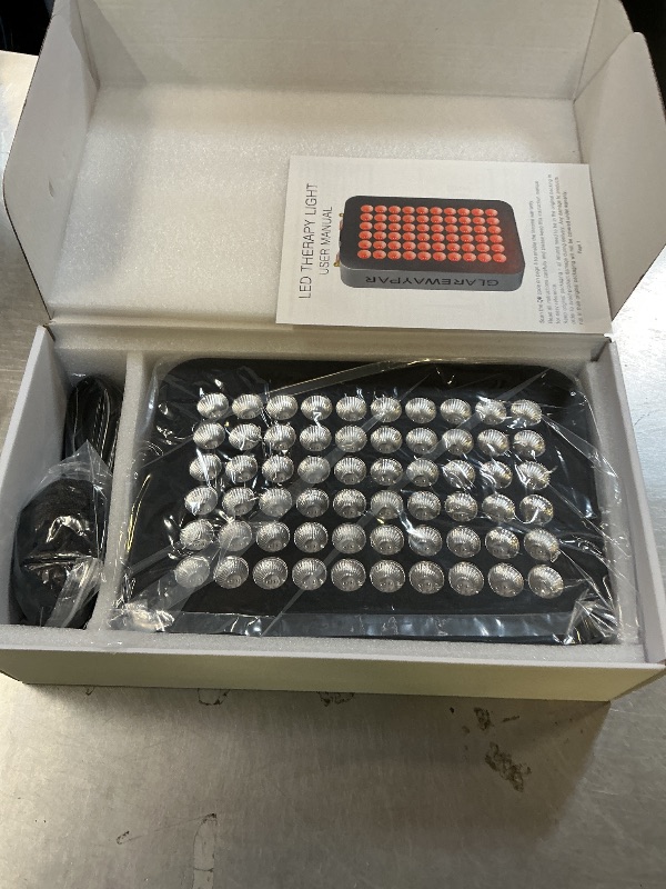 Photo 1 of LED Red Light Therapy Panel, Near Infrared Light Therapy Device with 60 660nm Red LEDs and 60 850nm NIR LEDs, High Power Red Light Therapy Lamp at Home, Ideal for Body, Face, Black