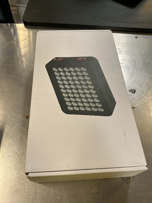 Photo 1 of LED Red Light Therapy Panel, Near Infrared Light Therapy Device with 60 660nm Red LEDs and 60 850nm NIR LEDs, High Power Red Light Therapy Lamp at Home, Ideal for Body, Face, Black