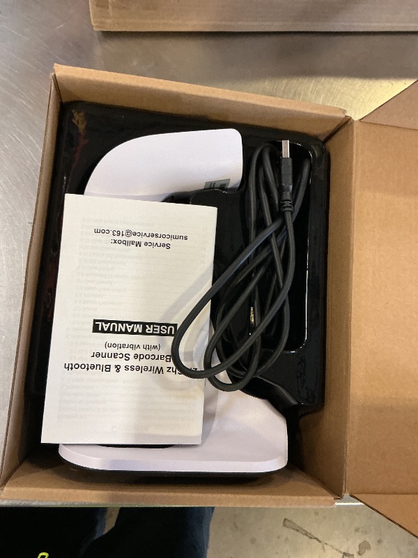 Photo 1 of Sumicor 2D Barcode Scanner, White Black Handheld Bar Code Scanner 3 in 1 USB Wired & 2.4G Wireless & Bluetooth QR Code Micro PDF417 1D Barcode Scanner with Vibration
