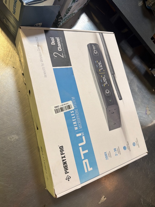Photo 1 of Phenyx Pro UHF Wireless Microphone System w/ 2x30 Tunable Frequencies, Metal Cordless Mic Set, 200 ft Range, 2 Bodypacks & Headsets/Lapel Mics for Speaking, Singing, Church, DJ (PTU-52-2B)