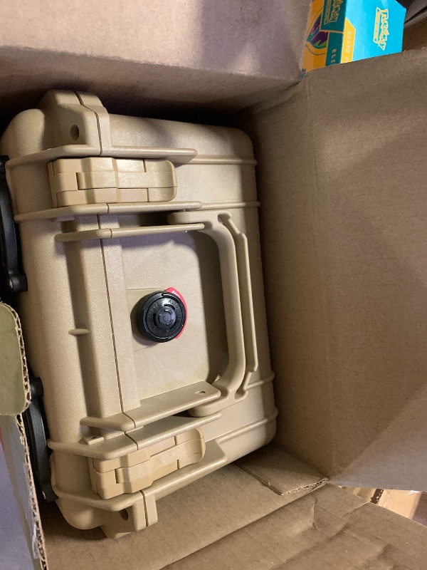 Photo 1 of DemerBox: Waterproof, Portable, and Rugged Outdoor Bluetooth Speakers. Loud Sound, Deep Bass, 40+ hr Battery Life, Dry Box + USB Charging, Multi-Pairing Party Mode. Built to Last (Fraser Tan, DB2)