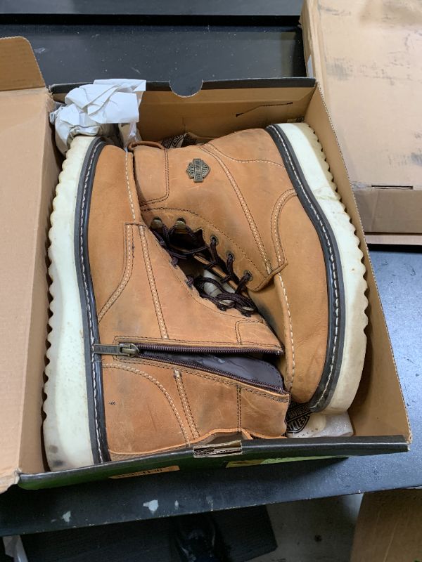 Photo 1 of Harley-Davidson Men's Beau Leather Motorcycle Casual Wedge Boot, Brown, 10.5