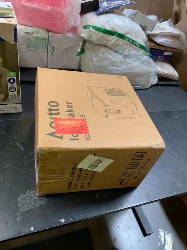 Photo 1 of Aeitto Ice Maker Countertop 26lbs/24H, Ice Machine 8 Ice Cubes Ready in 6 Mins, 2 Sizes of Bullet Ice Portable Ice Makers with Basket & Scoop, Auto Self-Cleaning for Home/Kitchen/Office Stainless