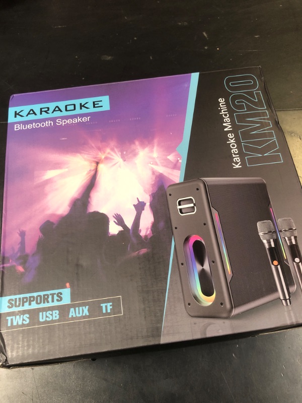 Photo 1 of Myscenetang Portable Karaoke Machine with 2 Wireless Microphones