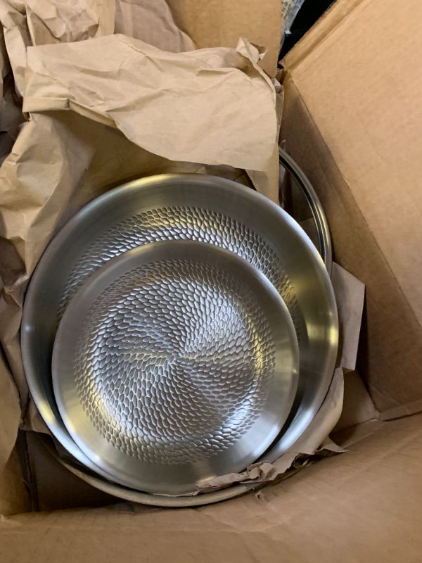 Photo 1 of VocVoi Titanium Hammered Pro Skillet Set, 8+10+12 Inch