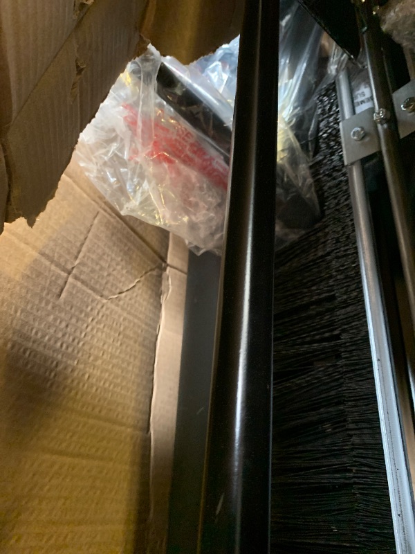 Photo 1 of Agri-Fab 44 In Tow-Behind Lawn Sweeper with 28 Cu Ft Flow-Through Hopper Bag, Adjustable Brush Height, and Dump From Seat Handle