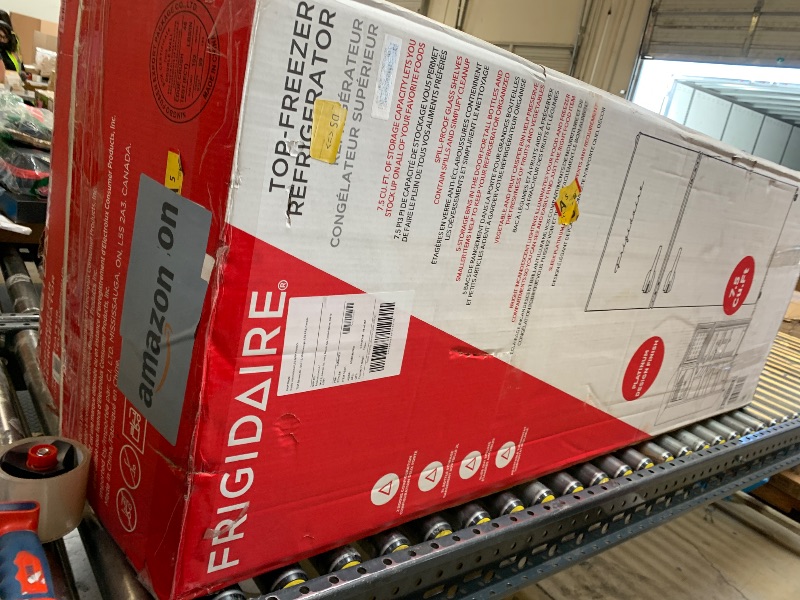 Photo 1 of Frigidaire, 2 Door Apartment Size Refrigerator/Freezer Combo, 7.5 cu ft, Platinum Series, Stainless, 23" D x 21.5" W x 55.5" H