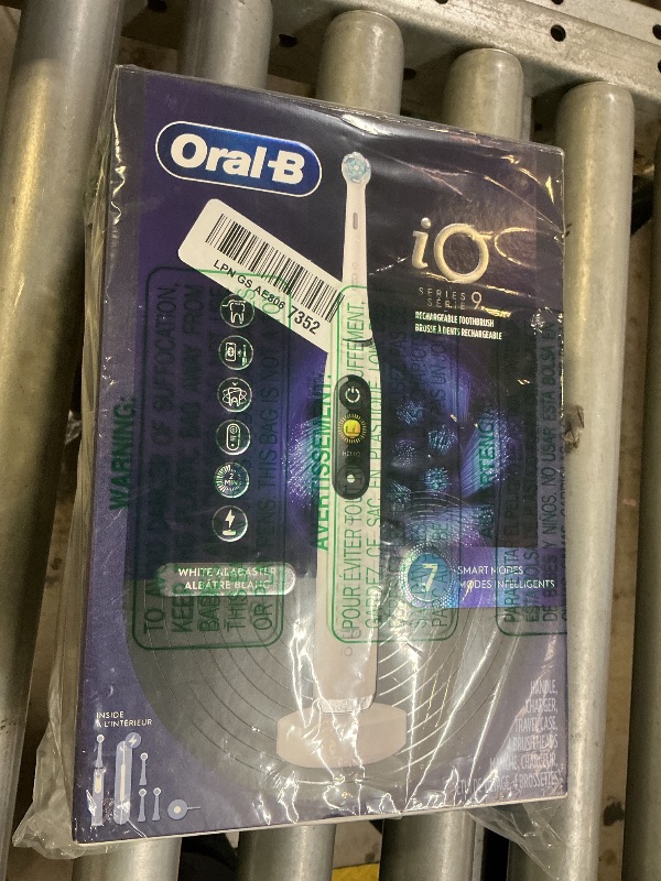 Photo 1 of Oral-B iO9 Genius Electric Toothbrush, 7 Modes, White Alabaster