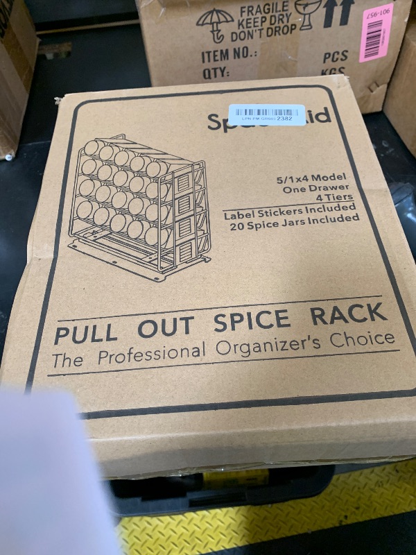 Photo 1 of SpaceAid Pull Out Spice Rack Organizer, Left Facing, Black