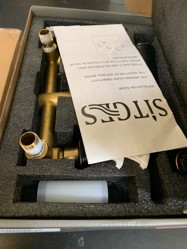 Photo 1 of SITGES Wall Mount Bathtub Faucet with Two Lever Handles