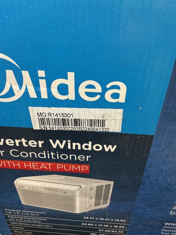 View 2 of Midea 12,000 BTU Window Air Conditioner with Heat, 550 Sq Ft