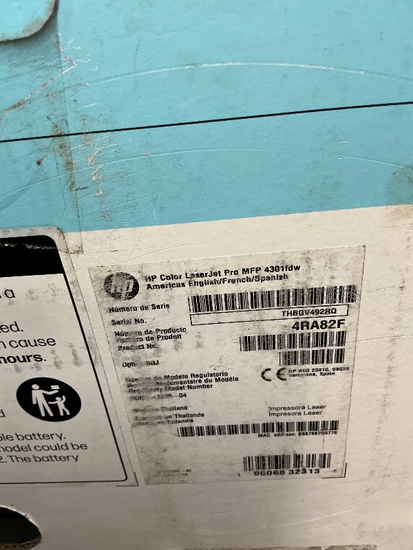 Photo 1 of HP Color LaserJet Pro MFP 4301fdw Wireless All-in-One Printer