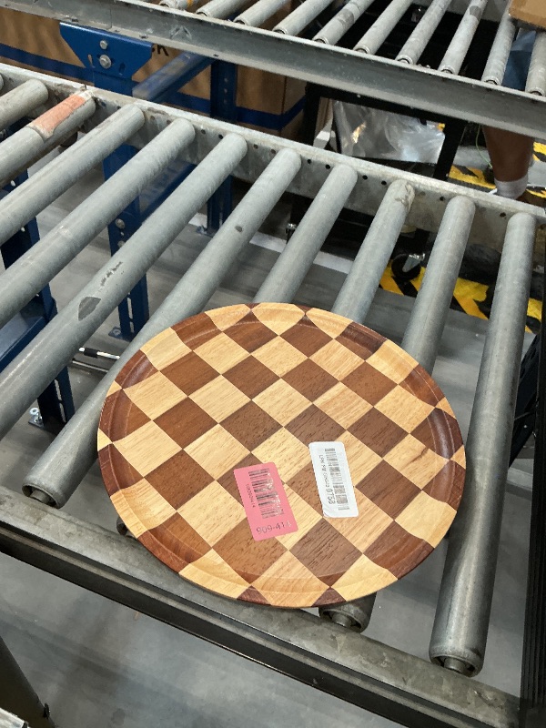 Photo 1 of MSJGA 11" Checkered Wooden Serving Tray