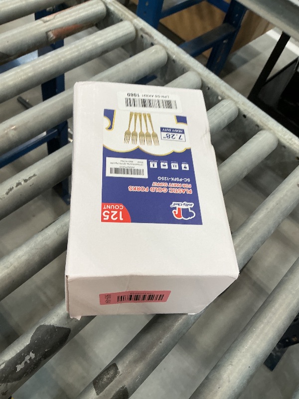 Photo 1 of JOLLY CHEF Gold Plastic Forks, 125 Count, 7.28 Inch