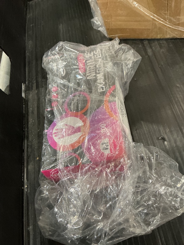 Photo 1 of SwiftGrip Nitrile Gloves, Fuchsia, Medium, 100ct