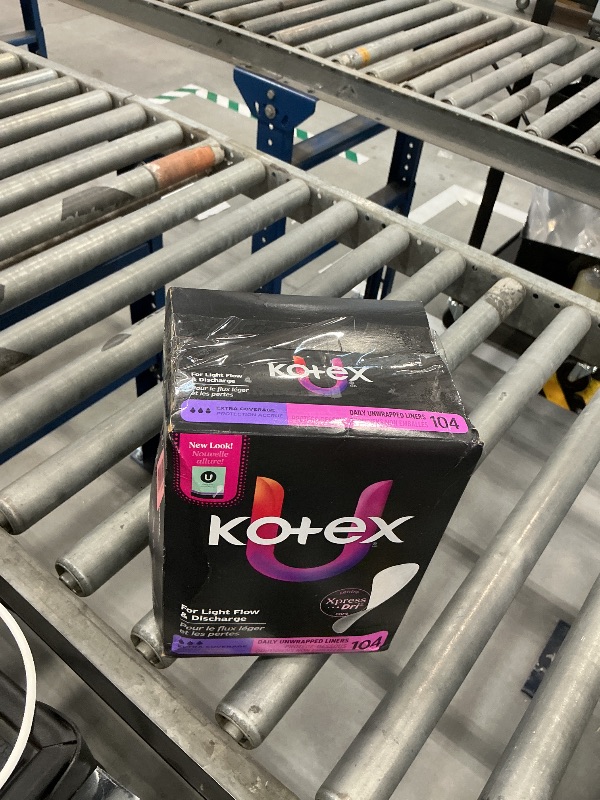 Photo 1 of Kotex Absorbent Panty Liners, Extra Coverage, 104 Count