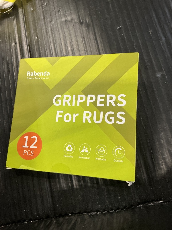 Photo 1 of Rabenda Rug Gripper Tape, Black, 12 Pcs