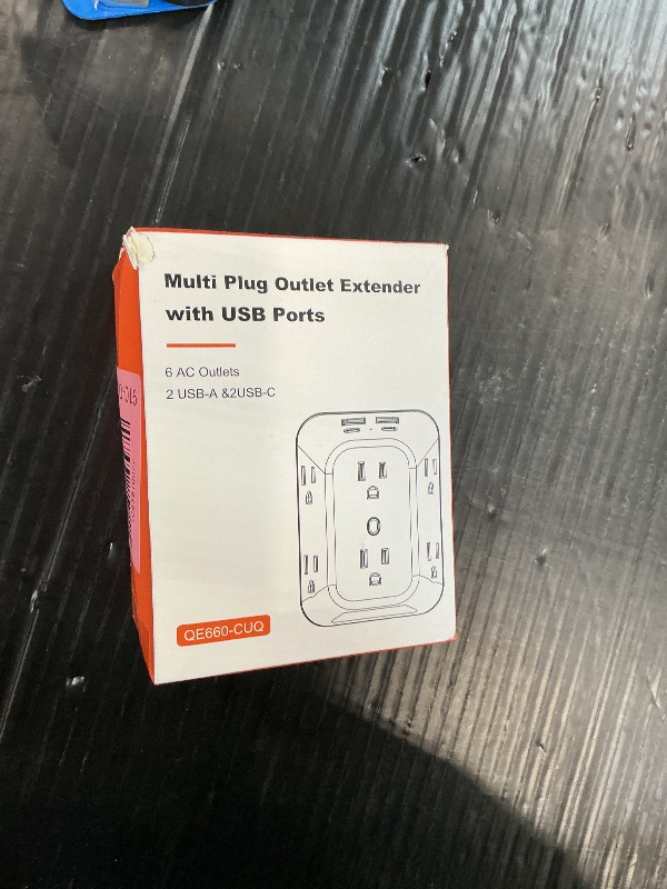 Photo 1 of Outlet Extender Surge Protector, 6 Outlet Surge Protector Extender with 4 USB Ports (2 USB C) and Night Light, 1050J 4 Sided Multi Plug Wall Outlet for Home Office Dorm Essentials