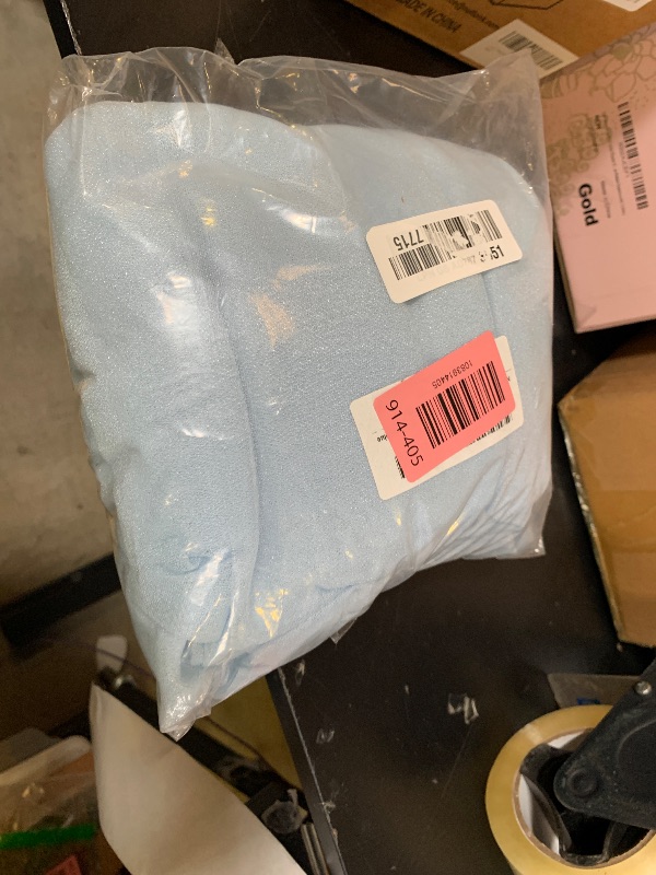 View 2 of VDS Baby Blue Polyester Draping Fabric Panel (30" x 30ft)