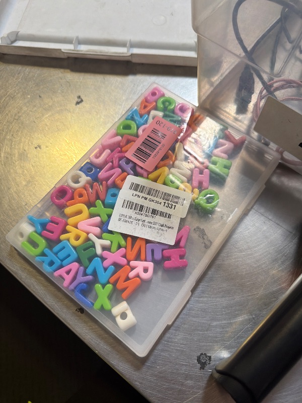 Photo 1 of UPINS 78Pcs Large Acrylic Letter Beads for Keychains, 22x15mm Multicolor