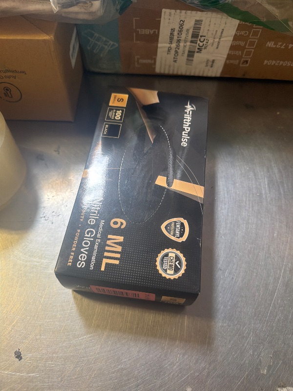 Photo 1 of FifthPulse 6 Mil Black Nitrile Gloves (1000 Ct)