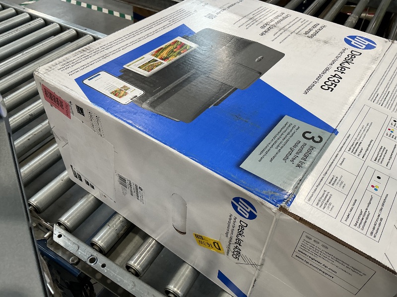 View 2 of WHITE HP DeskJet 4355 Color Inkjet Printer | Wireless | All-in-One