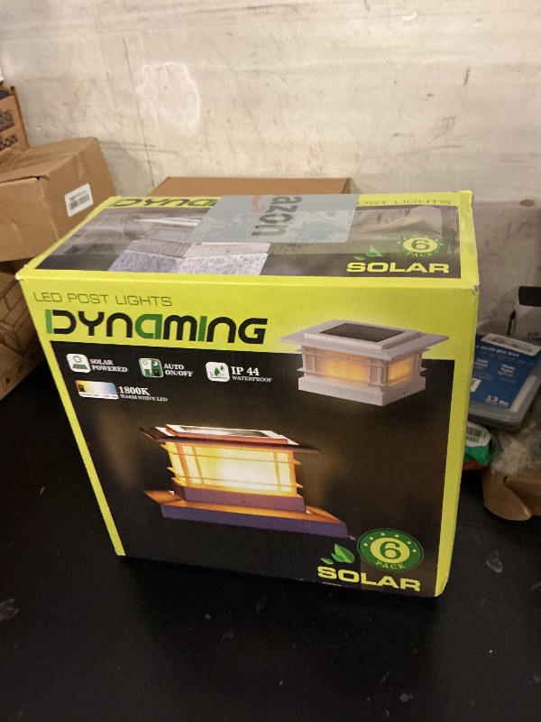 Photo 1 of Dynaming 6 Pack Solar Post Cap Lights with Flickering Flame