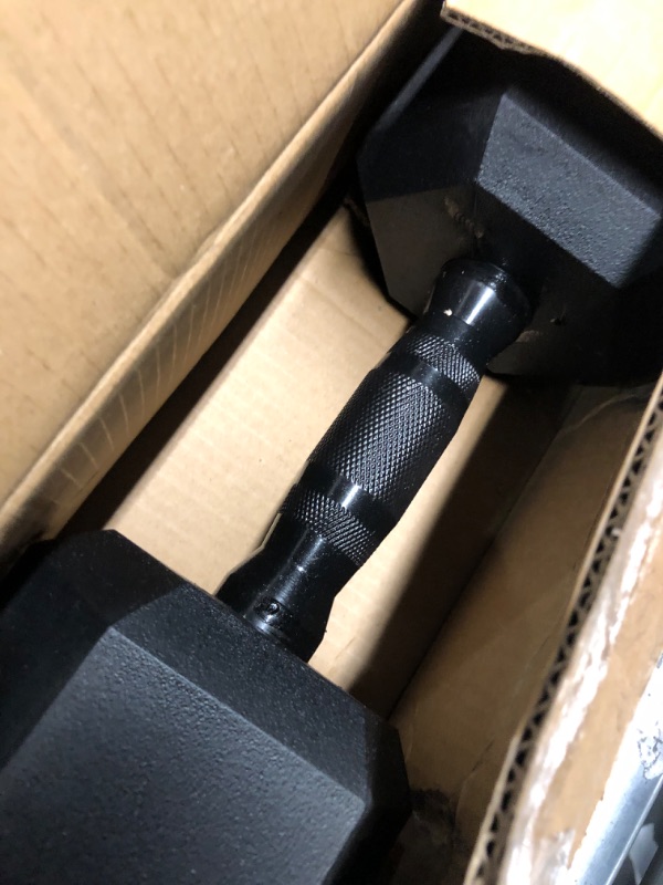 View 3 of ***ONLY ONE***

CAP 20 LB Rubber Coated Hex Dumbbell - Pair