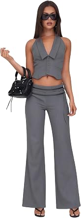 View 1 of **Stock Pic for Reference*** Women's Two Piece Wide-Leg Lounge Set Size-XL
