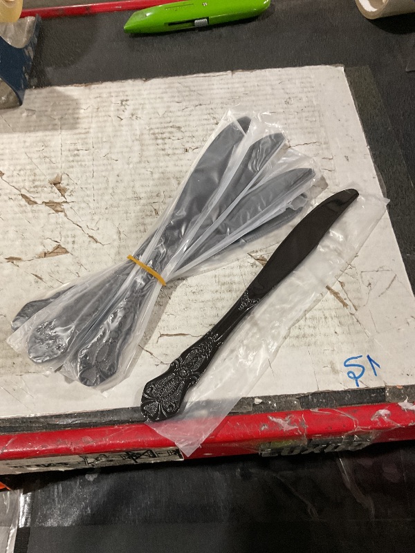 View 2 of ***MISSING PARTS***
Gorgeous Retro Royal Black Silverware Set For 8,OIULO 40 Pieces Flatware Service 8,Stainless Steel Anti-rust Dark Fine Vintage Utensils Forks Spoons Knife,Antique Baroque Cutlery,Mirror Dishwasher