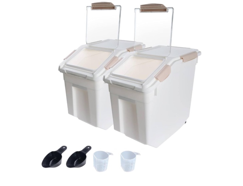 View 1 of ***MISSING PARTS***
Flour container 25 lbs, 2 Pack Airtight Rice Storage Container, Pink