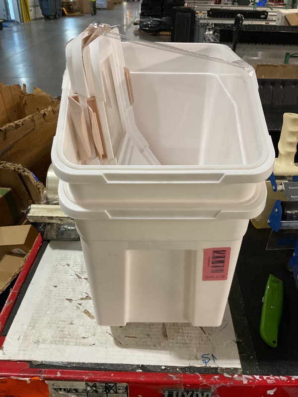 View 2 of ***MISSING PARTS***
Flour container 25 lbs, 2 Pack Airtight Rice Storage Container, Pink