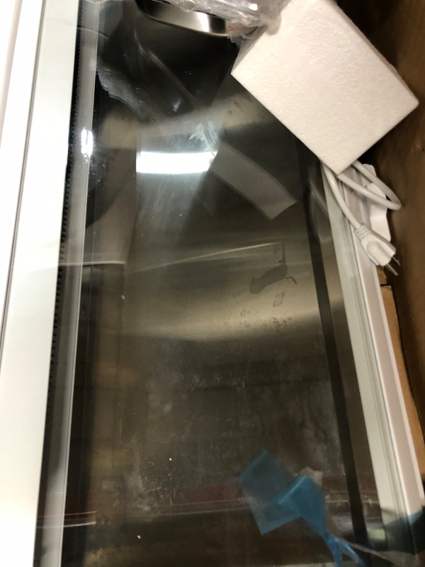 View 4 of ***TRUCK/TRAILER PICKUP ONLY***KoolMore 60 in. Glass Sushi Display Case Refrigerator ETL Listed with Stainless Steel Trays, Countertop Storage with Rear Access, Temperature Control, and LED Lighting in White (KM-SR60-WH)