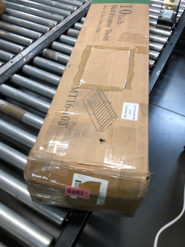View 2 of **PATS ONLY** Bilily 10 Inch Twin Bed Frame with Round Corner, Heavy Duty 3500 LBS Steel Slats Support with Mattress Slide Stopper, No Box Spring Needed, Noise Free, Easy Assembly