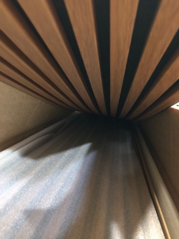 View 2 of ***TRUCK/TRAILER PICKUP ONLY***Art3d 108 x 12 Inch 3D Fluted Soundproof Wood Slat Wall Panel, 2-Pack, Teak