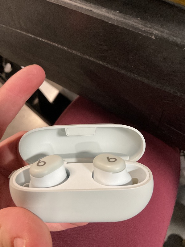 View 6 of ***LOCKED***Beats Solo Buds - Wireless Bluetooth Earbuds | 18 Hours of Battery Life | Apple & Android Compatibility | Built-in Microphone - Storm Gray