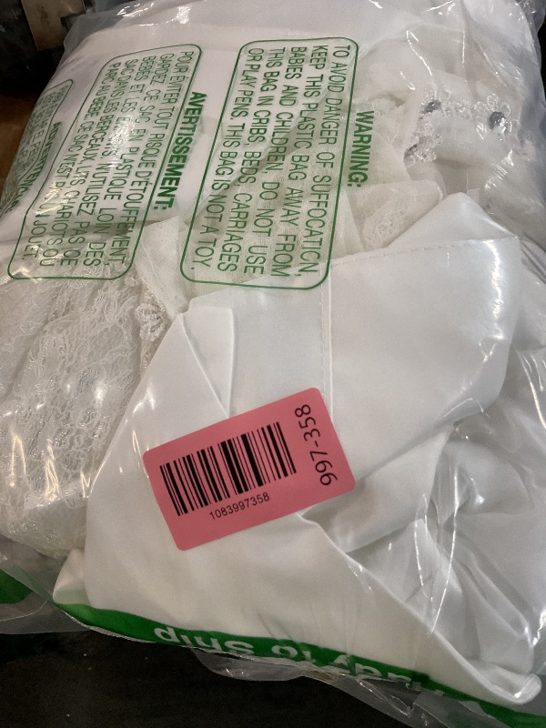 View 2 of **ZIPPER HAS SOME DAMAGE** Eyekepper Wedding Dress Custom Size (14, White)