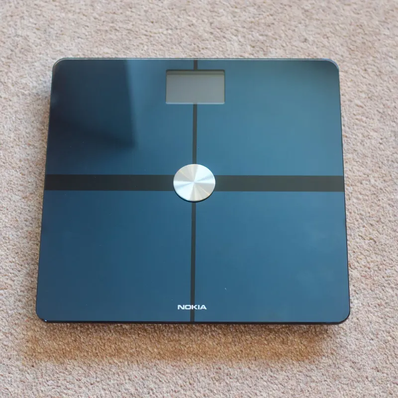 Photo 1 of **Stock Pic for Reference** Nokia Body+ smart scale featuring Wi-Fi connectivity and automatic smartphone app synchronization.