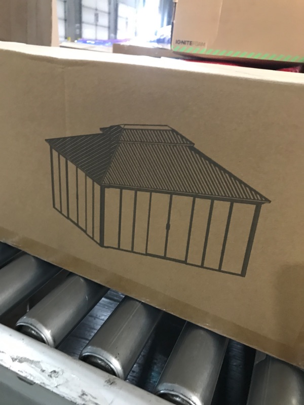 View 2 of ****REQUIRES AN XL VEHICLE - TRUCK OR TRAILER PICKUP*** ALL BOXES INCLUDED** Garvee 12x16 ft Hardtop Gazebo Sunroom, Enclosed Gazebo with Floor-to-Ceiling Sliding Doors, All-Aluminum Alloy Frame, Screen Outdoor Room Solarium for Backyard, Patio, and Deck