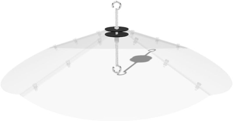 Photo 1 of ***STOCK PHOTO FOR REFERENCE ONLY*** Squirrel Baffle for Hanging Bird Feeders, Made of Transparent Extra Thick Pc Material, Outdoor Bird Feeder Seed Rain Cover.