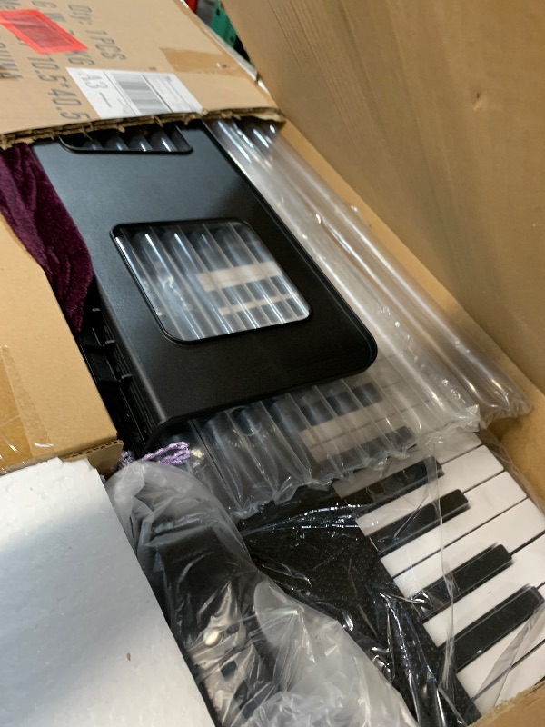 Photo 1 of ***MISSING PARTS***
88 Key Digital Piano, Electric Piano Keyboard with Semi Weighted Keys, Keyboard Piano with Sustain Pedal, Power Adapter, Stand, Carrying Case, Headphones, USB-MIDI Compatibility, for Beginner Adults