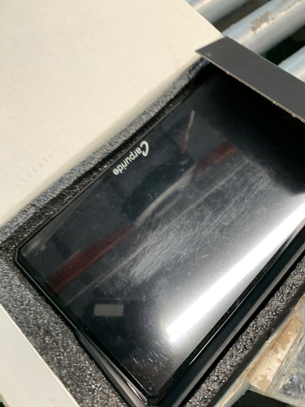 Photo 1 of ***MAJOR DAMAGE FOR PARTS ONLY***
Carpuride W103 Pro with Wireless Bluetooth Transmission Portable Carplay & Android Auto Car Stereo, 10.3 inch 1080P Touch Screen, Mirror Link/GPS/Siri/FM, with 3 Bracket?Dual BT