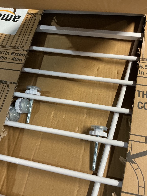 View 3 of ***MISSING HARDWARE****
Cideny Baby Gate No Drilling, 29"-40" Auto Close Dog Gate Indoor for Doorways & Stairs, Pressure Mounted Adjustable Pet Gate, Easy Walk Through Child Gate for Children & Pets Stroller Friendly, White