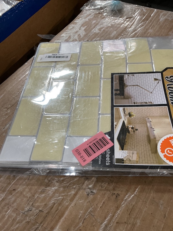 Photo 1 of ***STOCK PHOTO FOR REFERENCE ONLY*** Art3d 10-Sheet Peel and Stick Backsplash, 12 in. x 12 in. Subway 3D Wall Panels, Mono White with Gray Grout