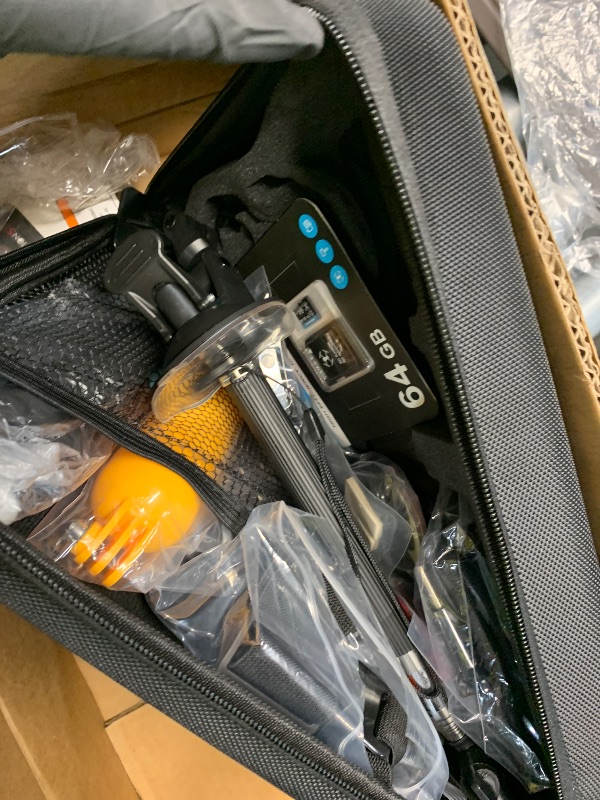 Photo 1 of *** PARTIAL SET *** DJI Osmo Action 5 Pro Waterproof Action Camera Bundle, 1/1.3" Sensor, 4K/120fps Video, Subject Tracking, 47GB Built-in Storage, Original Standard Combo + 58 Piece Accessory Kit + Extra 64GB Card