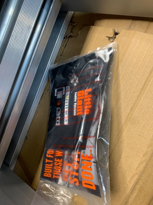Photo 1 of ***TRUCK/TRAILER PICKUP ONLY***
Little Giant Multi-Position 26-Ft Aluminum Ladder with Storage Rack, Black/Orange
